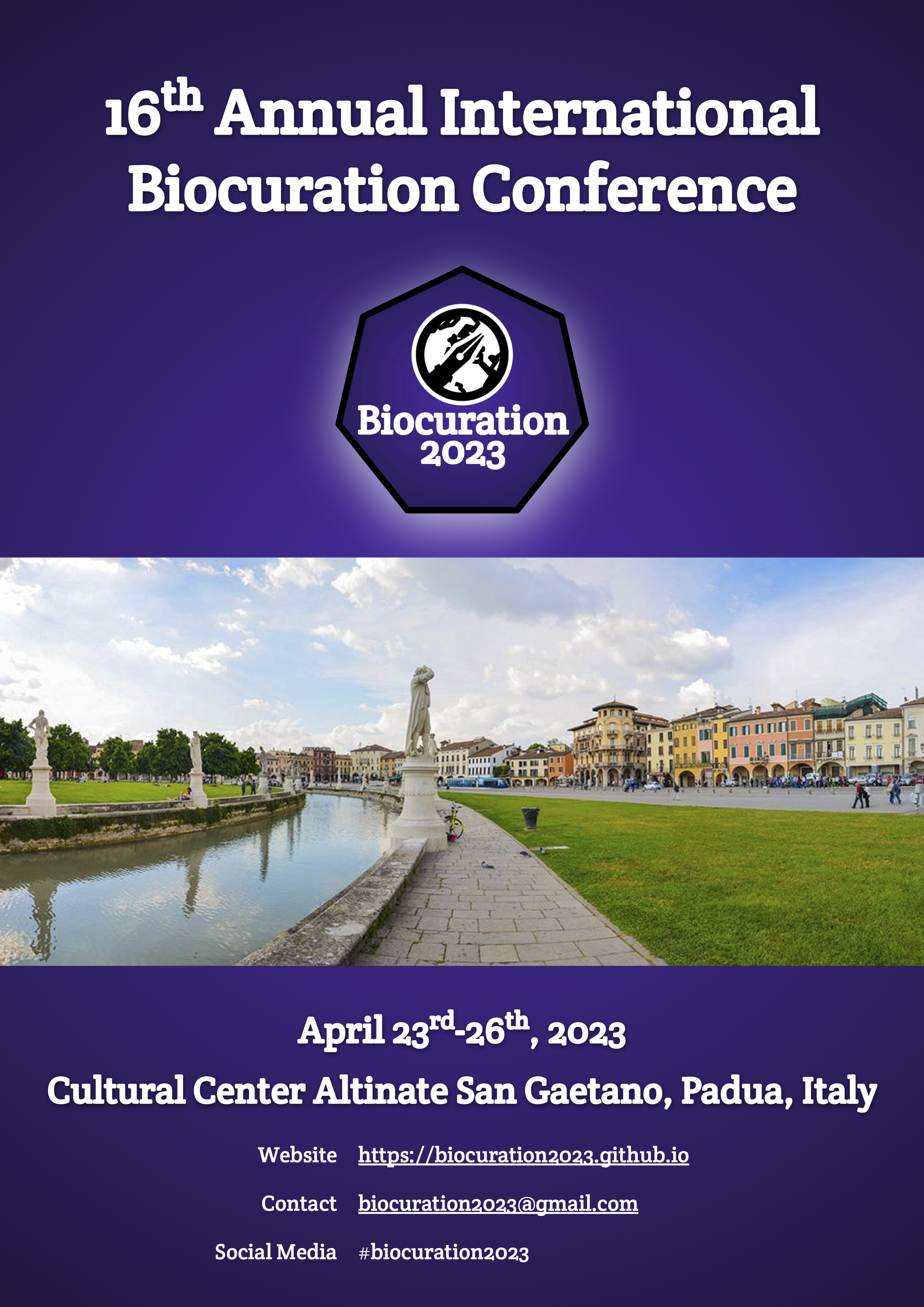 16th Annual International Biocuration Conference